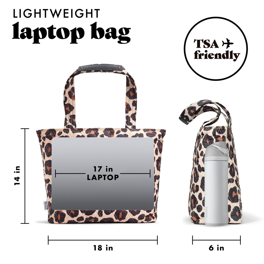 Metro Tote 2-in-1 Work Lunch Bag, Leopard