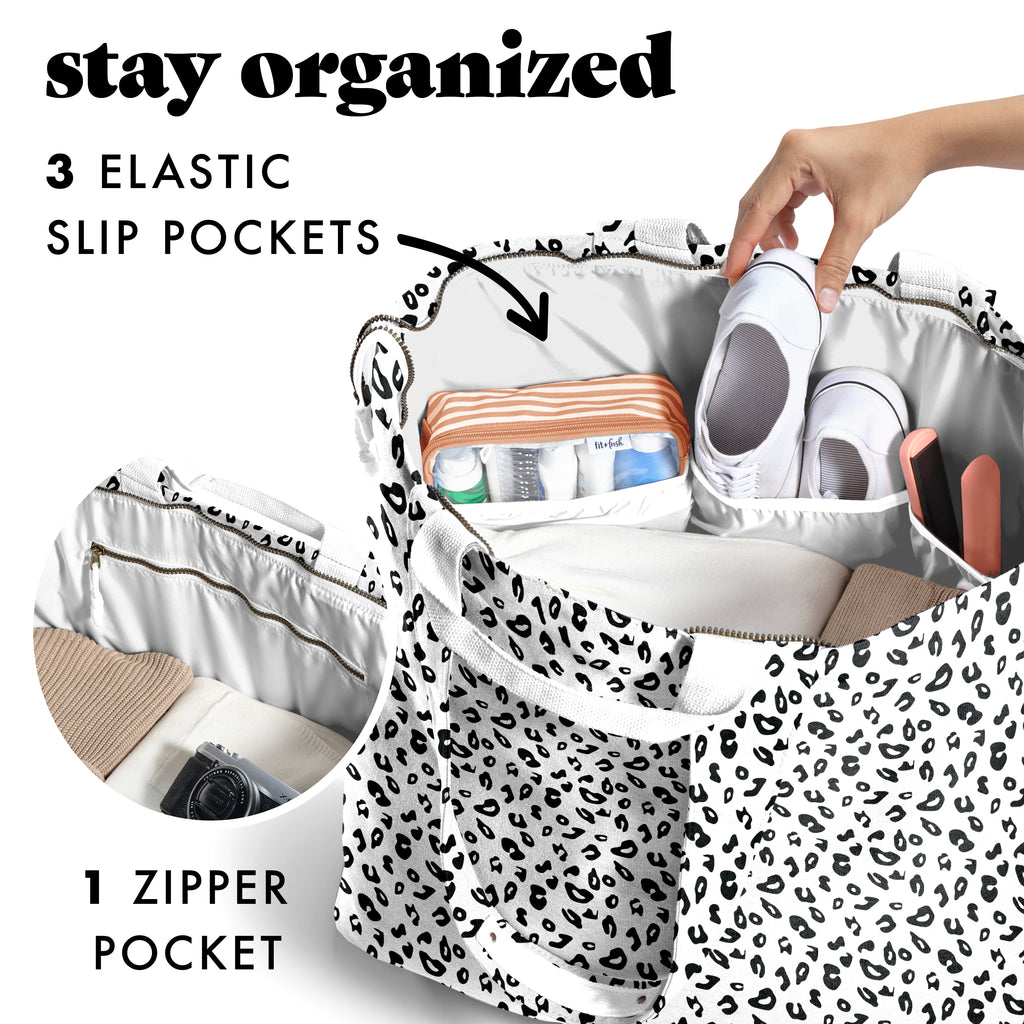 All The Things XL Travel Tote Bag, Micro Cheetah – Fit + Fresh Online Store