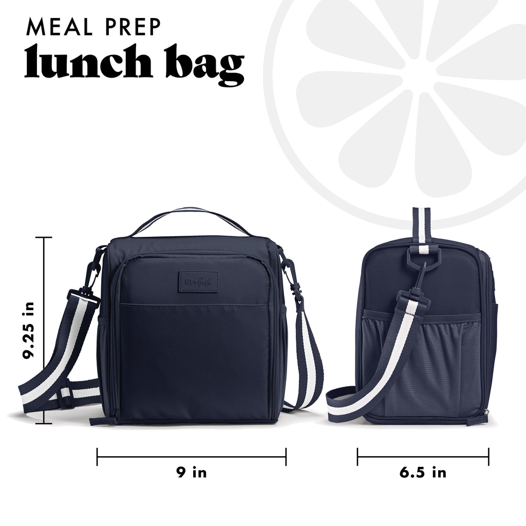 BREE Meal Prep Lunch Bag with Lunch Kit, Midnight Blue