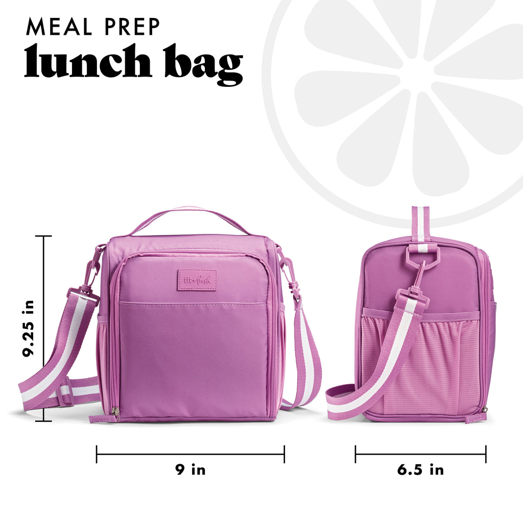 BREE Meal Prep Lunch Bag with Lunch Kit, Mauve