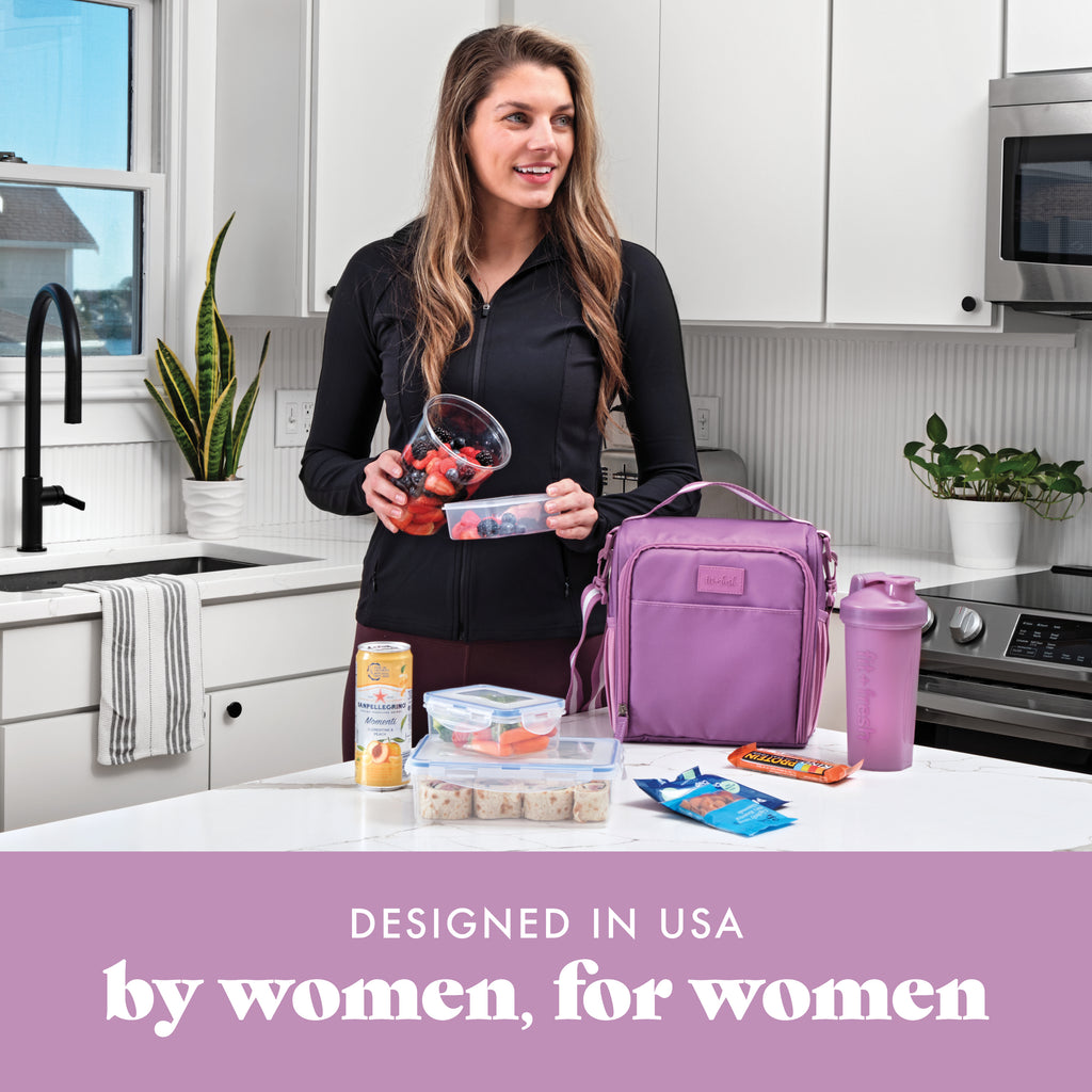 BREE Meal Prep Lunch Bag with Lunch Kit, Mauve