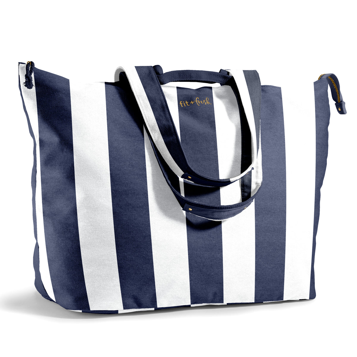 All The Things XL Travel Tote Bag, Navy Stripe – Fit + Fresh