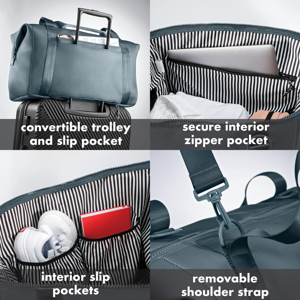 Neoprene Adult Travel Duffel, Basalt