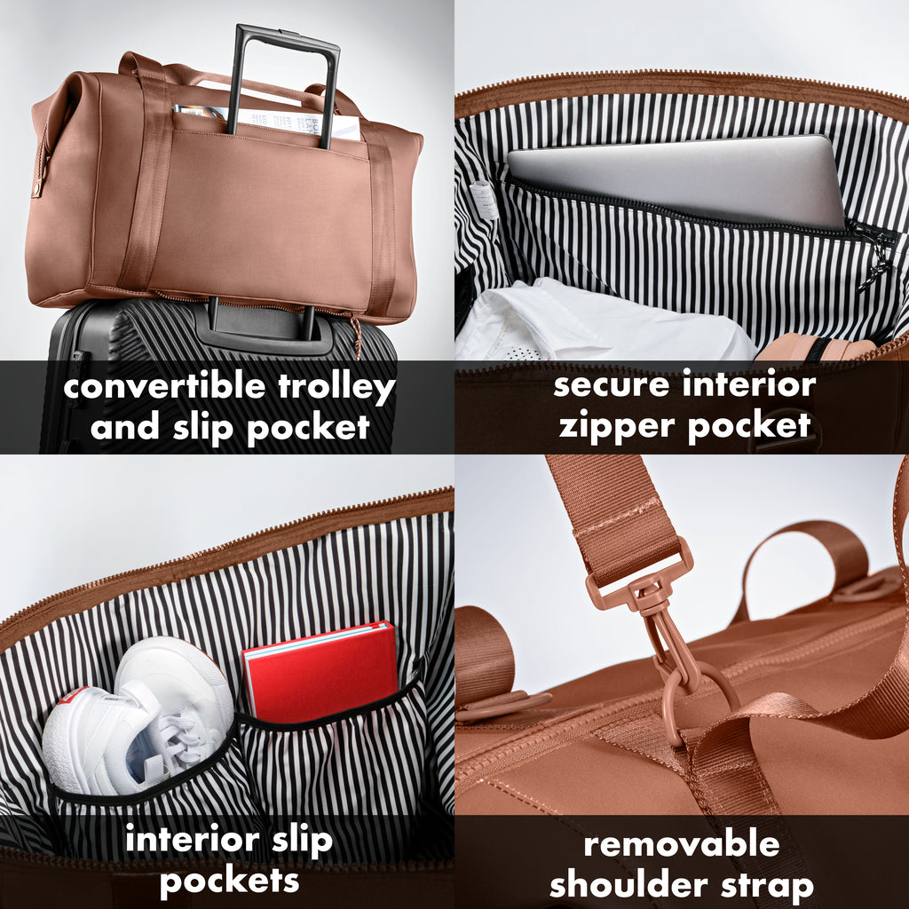 Neoprene Adult Travel Duffel, Camel