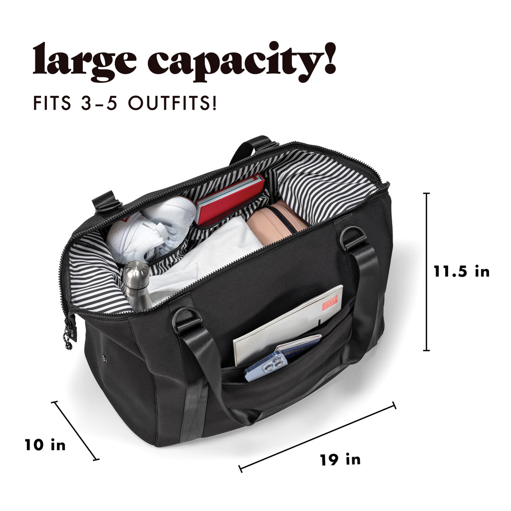 buy travel duffel bags online Neoprene Adult Travel Duffel, Black – Fit + Fresh Online Store