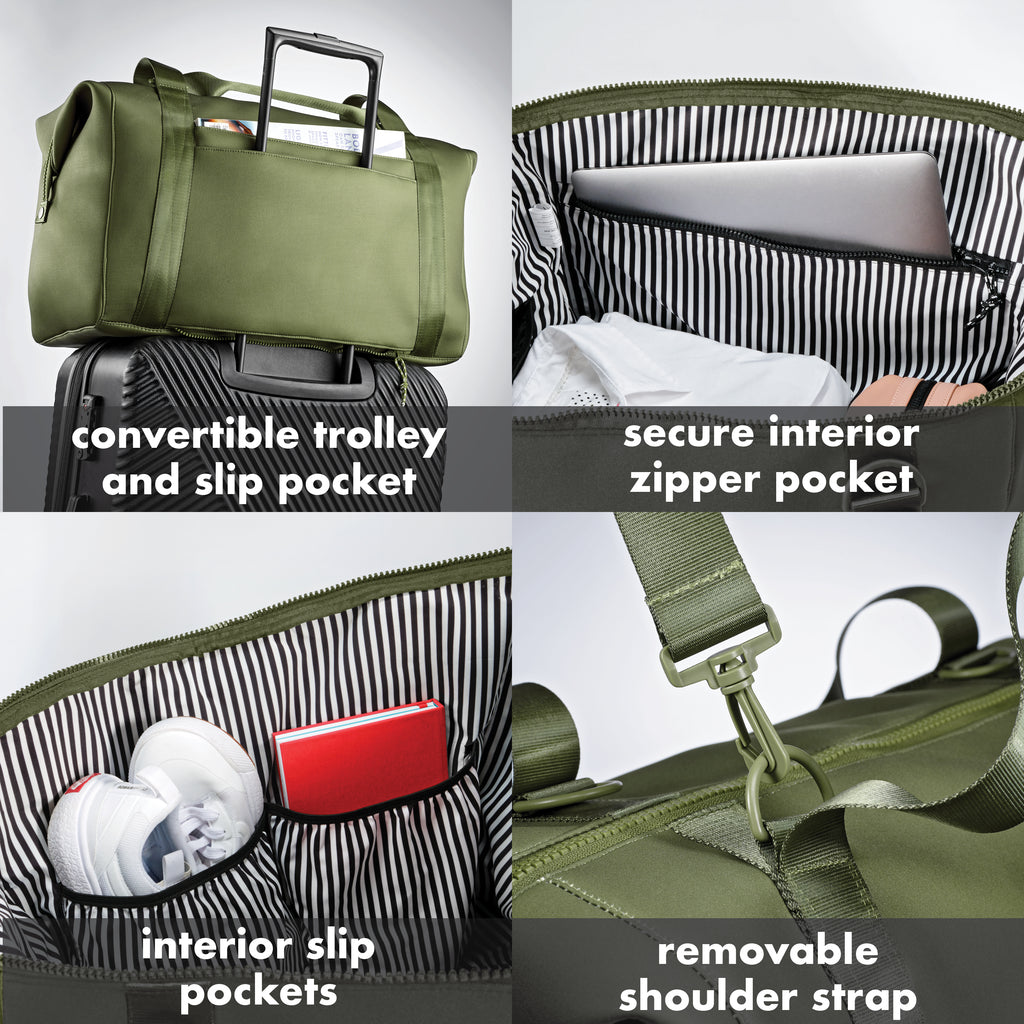 Neoprene Adult Travel Duffel, Moss