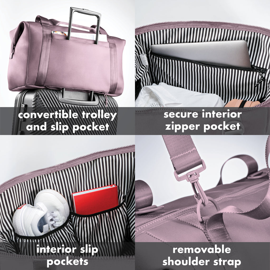 Neoprene Adult Travel Duffel, Elderberry