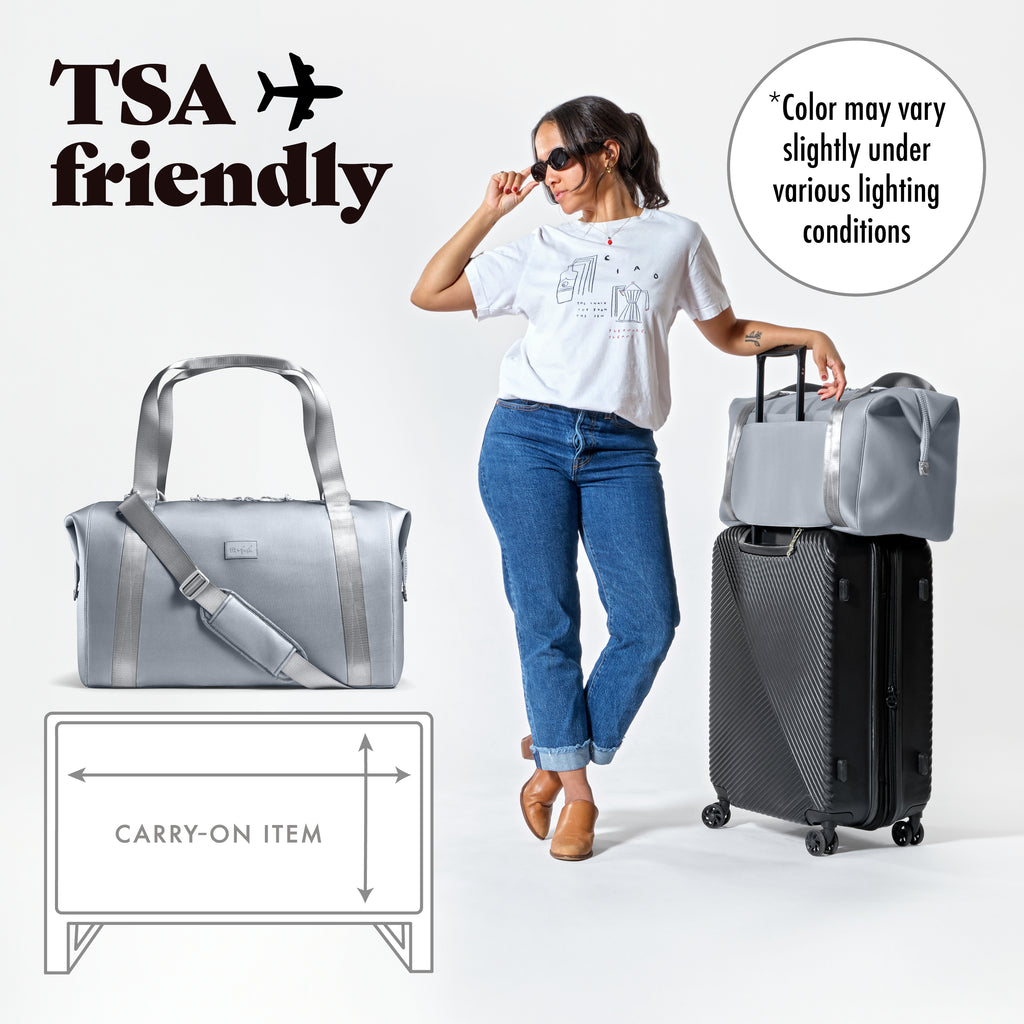 Neoprene Adult Travel Duffel, Gray