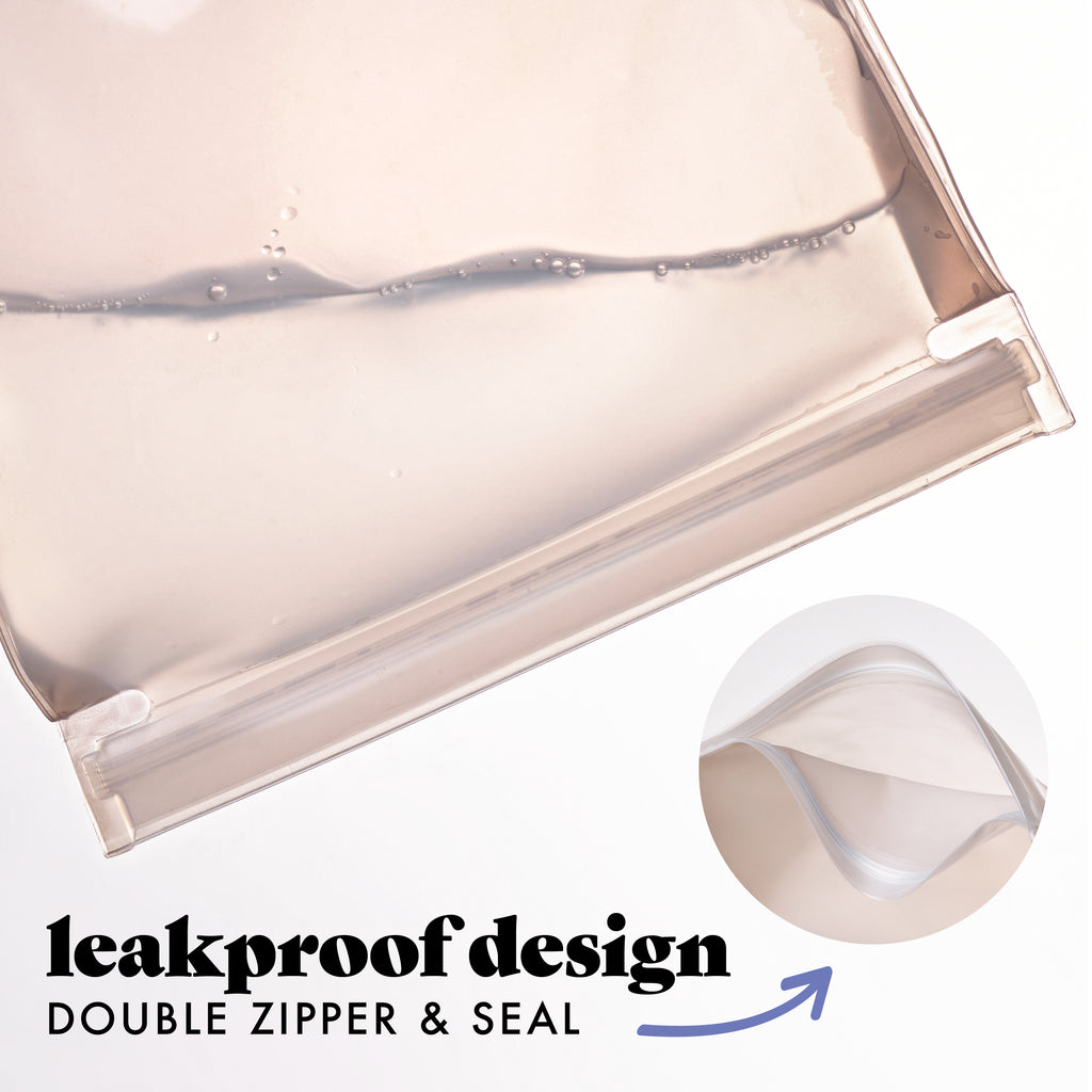 PEVA Reusable Storage Bags, Ivory Feline Fine