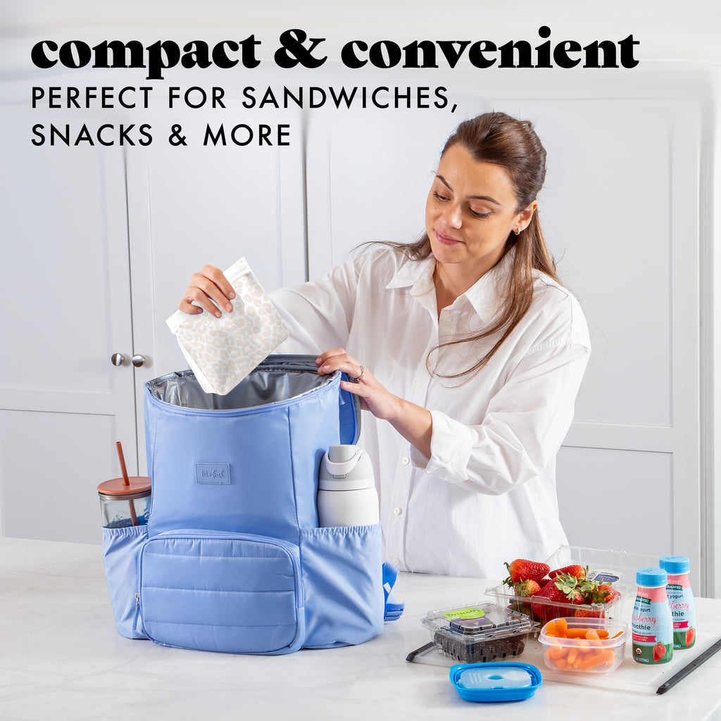 PEVA Reusable Storage Bags, Ivory Feline Fine