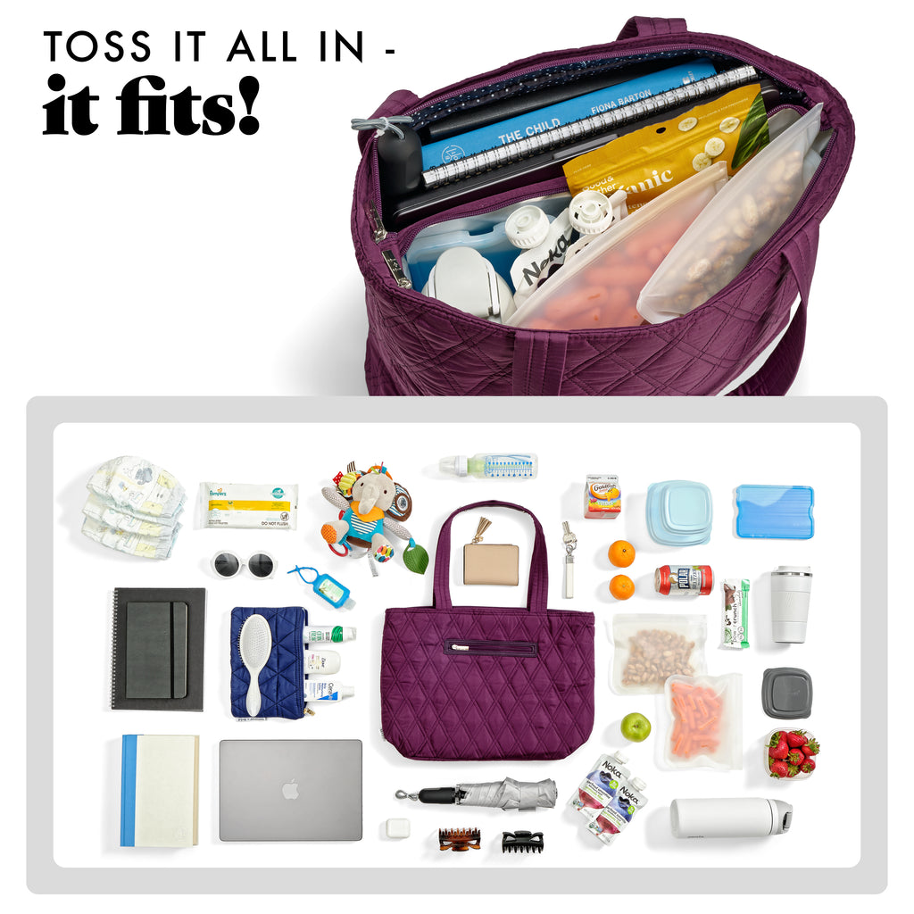 Metro Tote 2-in-1 Work Lunch Bag, Plum