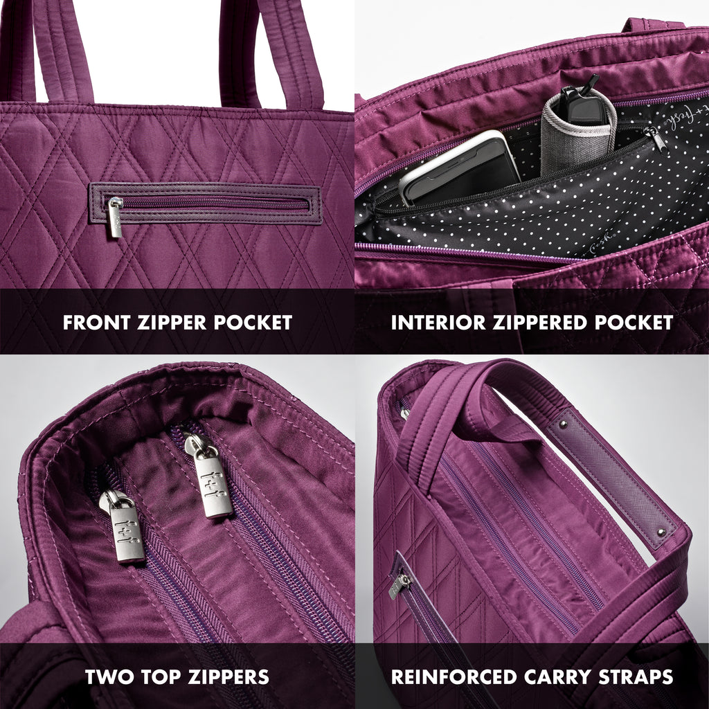 Metro Tote 2-in-1 Work Lunch Bag, Plum