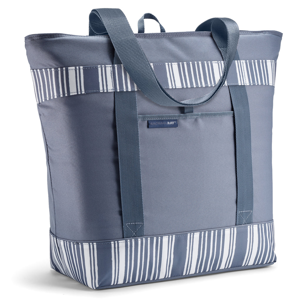 Rachael Ray Jumbo ChillOut Cooler Tote Bag, Slate Stripe