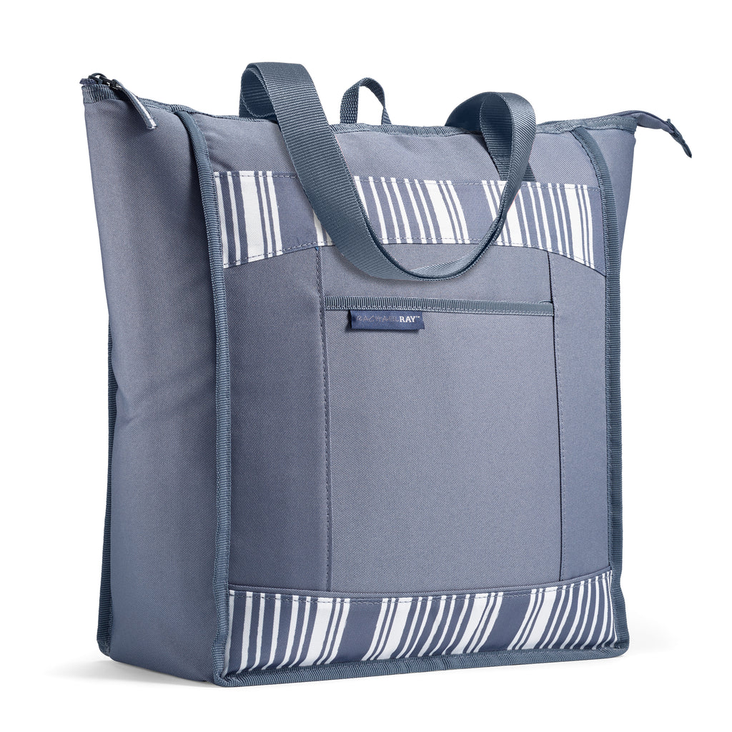 Rachael Ray ChillOut Cooler Tote Bag, Slate Stripe