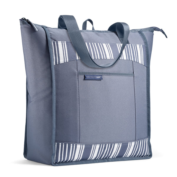 Rachael Ray ChillOut Cooler Tote Bag, Slate Stripe