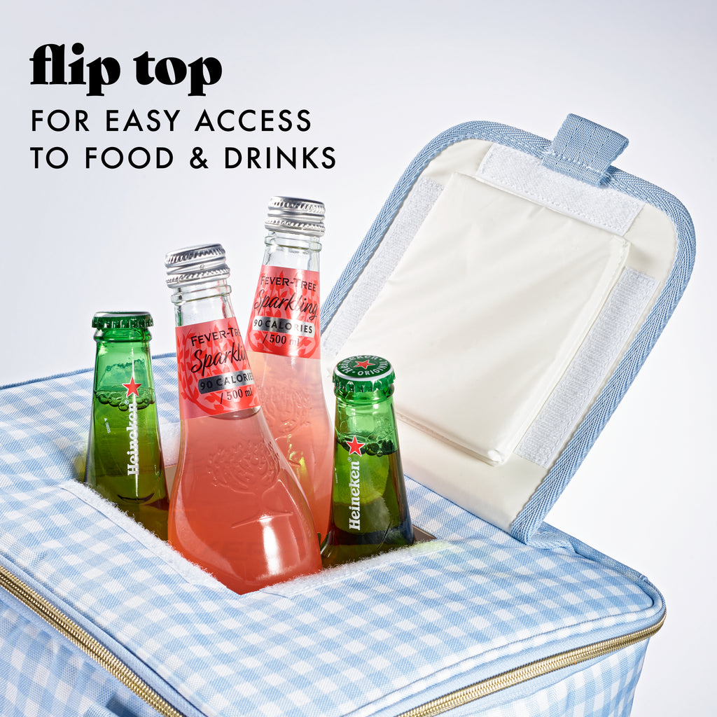 Regatta 24-Can Soft Cooler, Blue Gingham