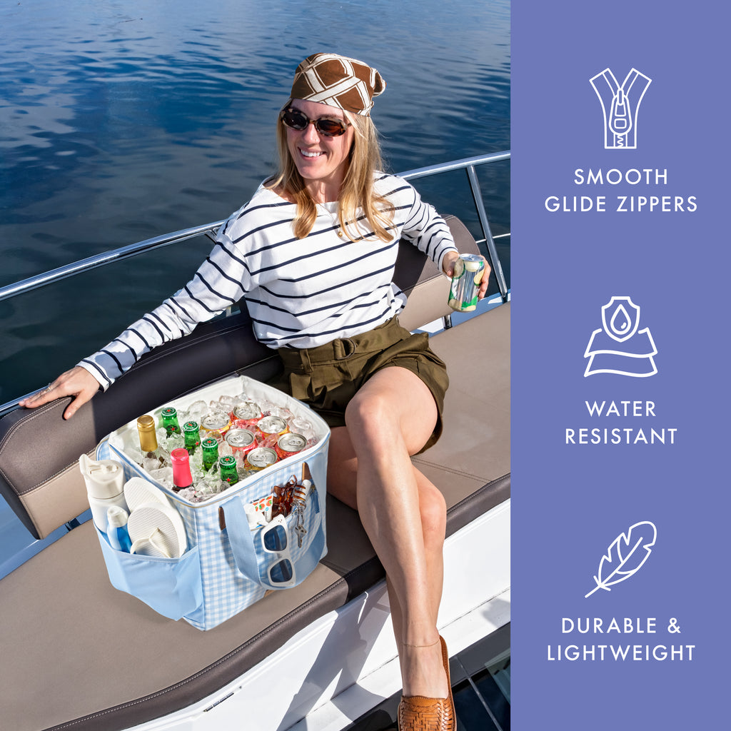 Regatta 24-Can Soft Cooler, Blue Gingham