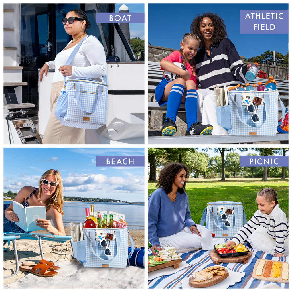 Regatta 24-Can Soft Cooler, Blue Gingham