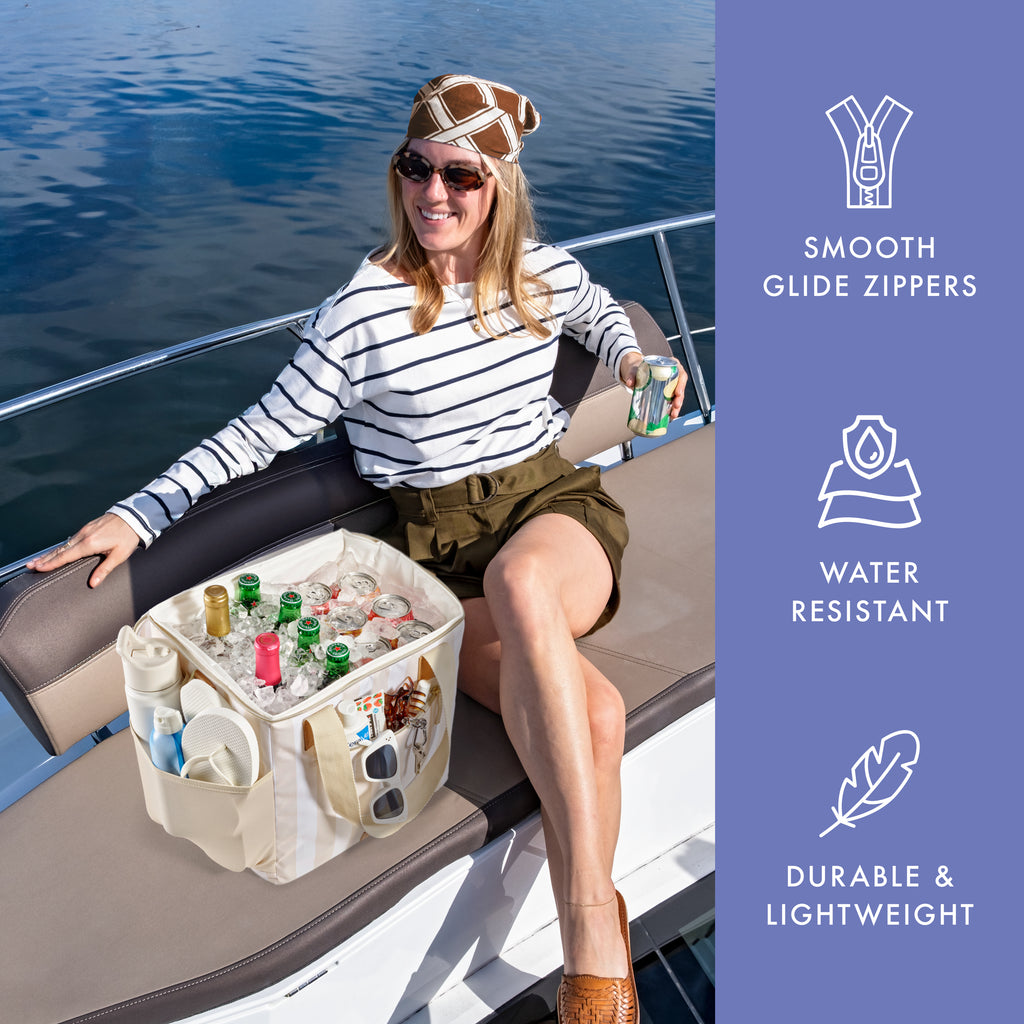 Regatta 24-Can Soft Cooler, Pina Colada Stripe