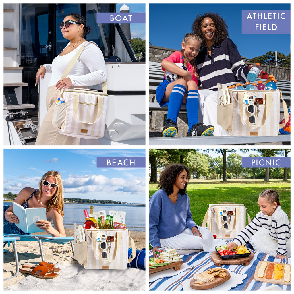 Regatta 24-Can Soft Cooler, Pina Colada Stripe