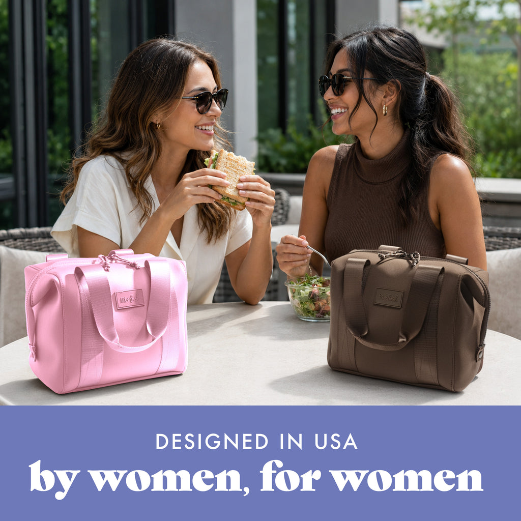 Remi Neoprene Lunch Bag with Lunch Kit, Pink