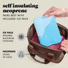 Remi Neoprene Lunch Bag with Lunch Kit, Dark Chocolate