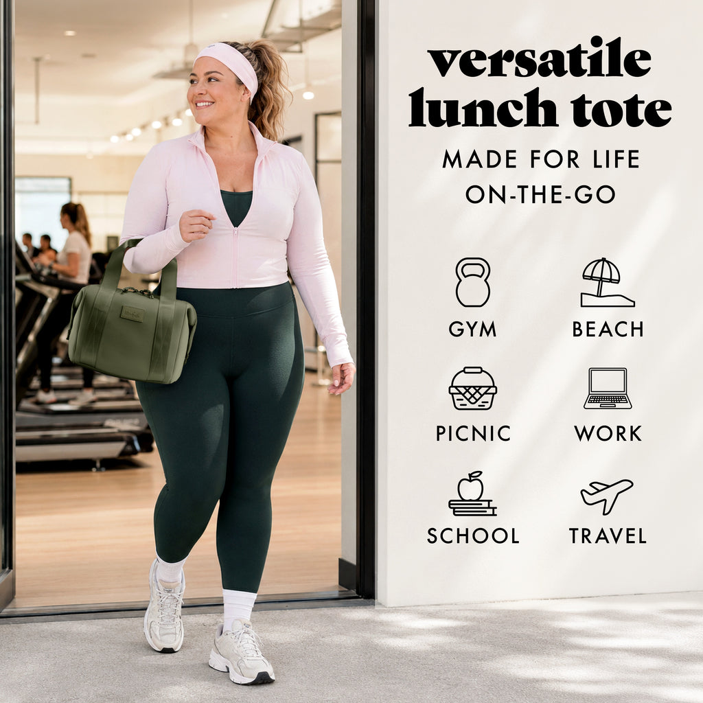 Remi Neoprene Lunch Bag with Lunch Kit, Olive