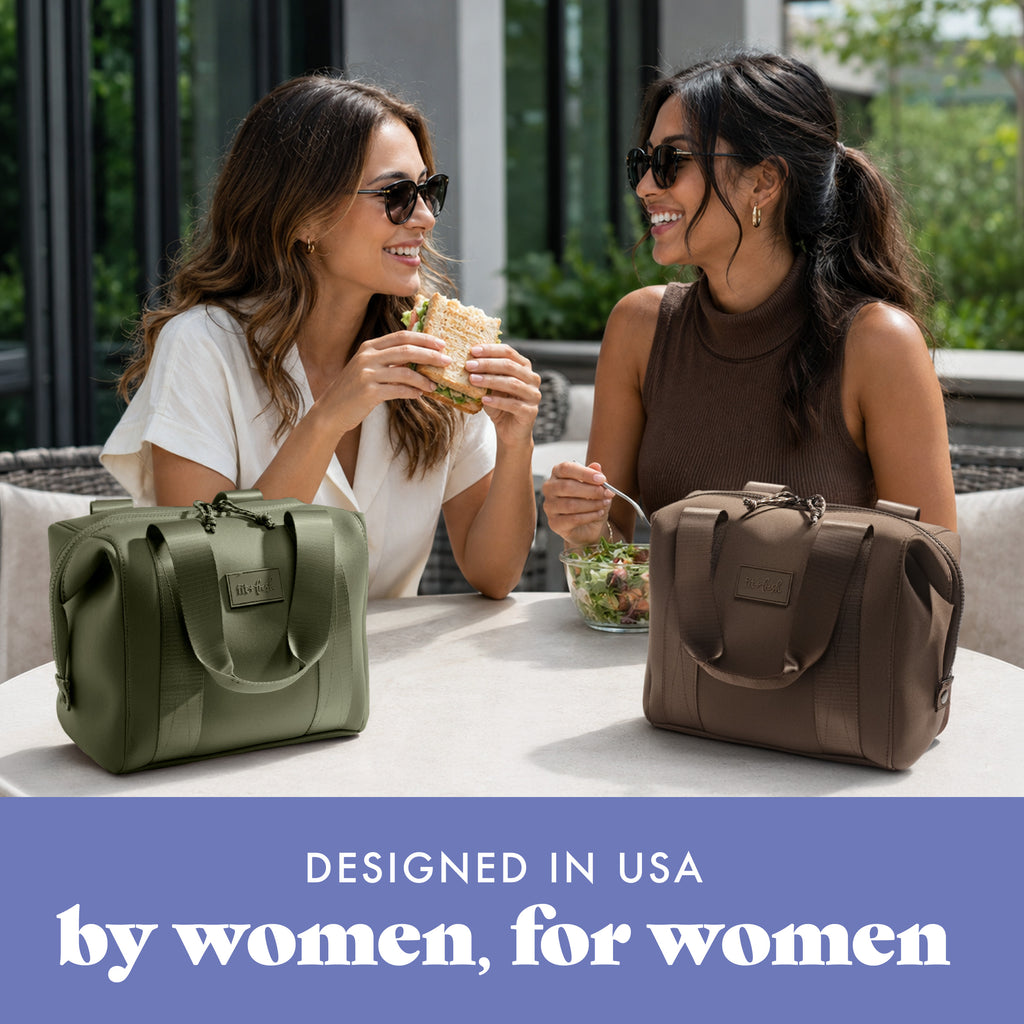 Remi Neoprene Lunch Bag with Lunch Kit, Olive