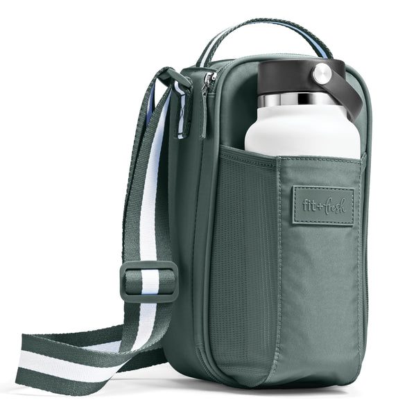 Nina Water Bottle Cooler Crossbody Bag, Sage