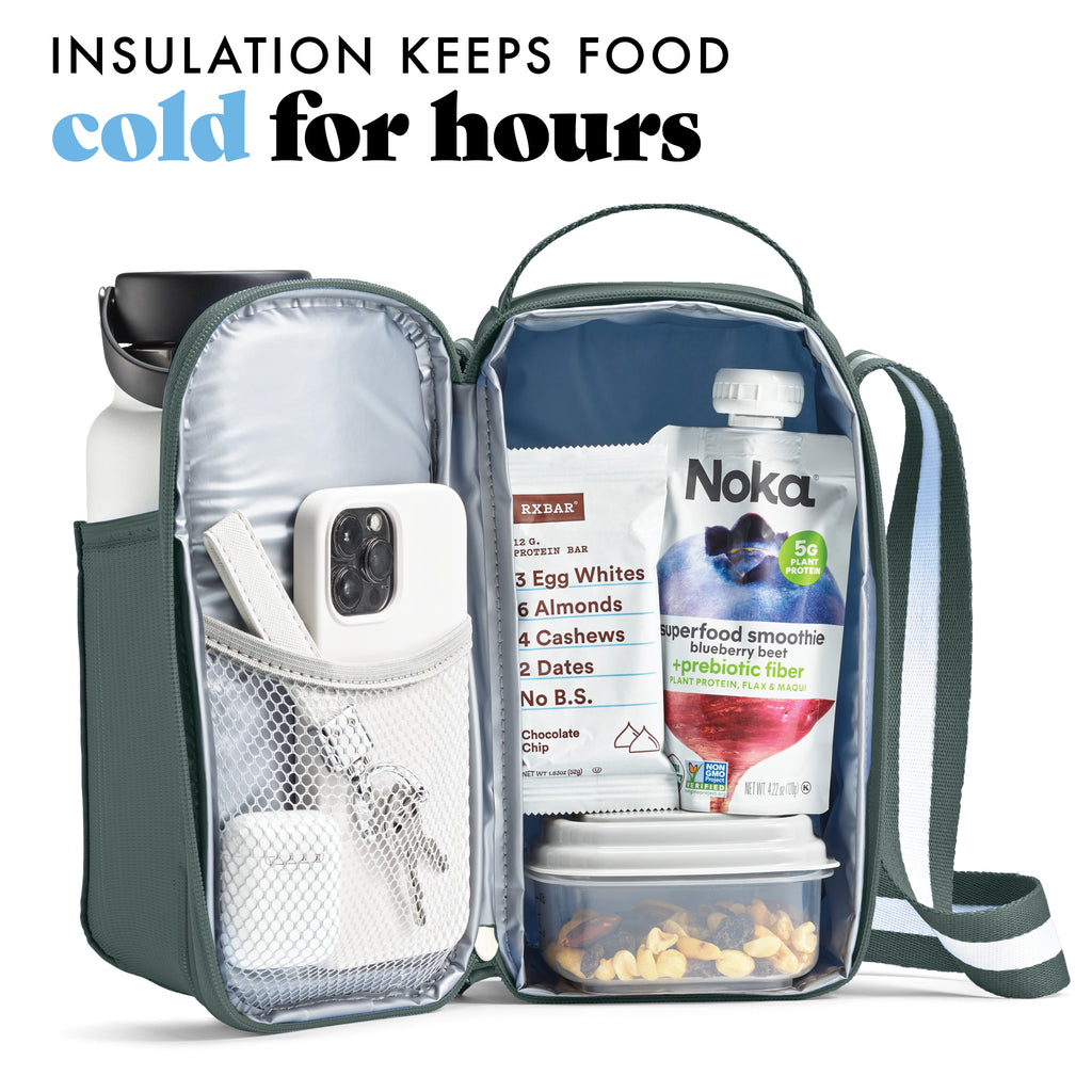 Nina Water Bottle Cooler Crossbody Bag, Sage