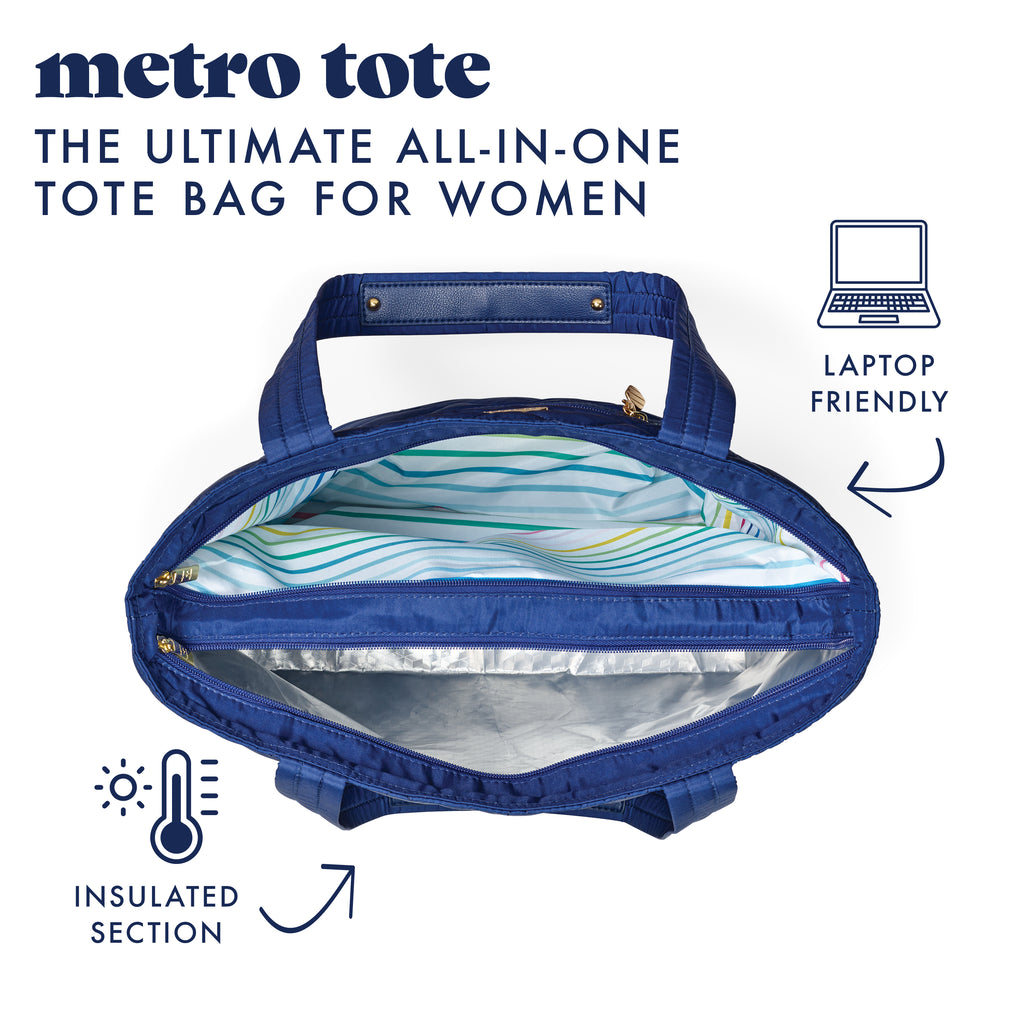 Metro Tote 2-in-1 Work Lunch Bag, Navy Simplified