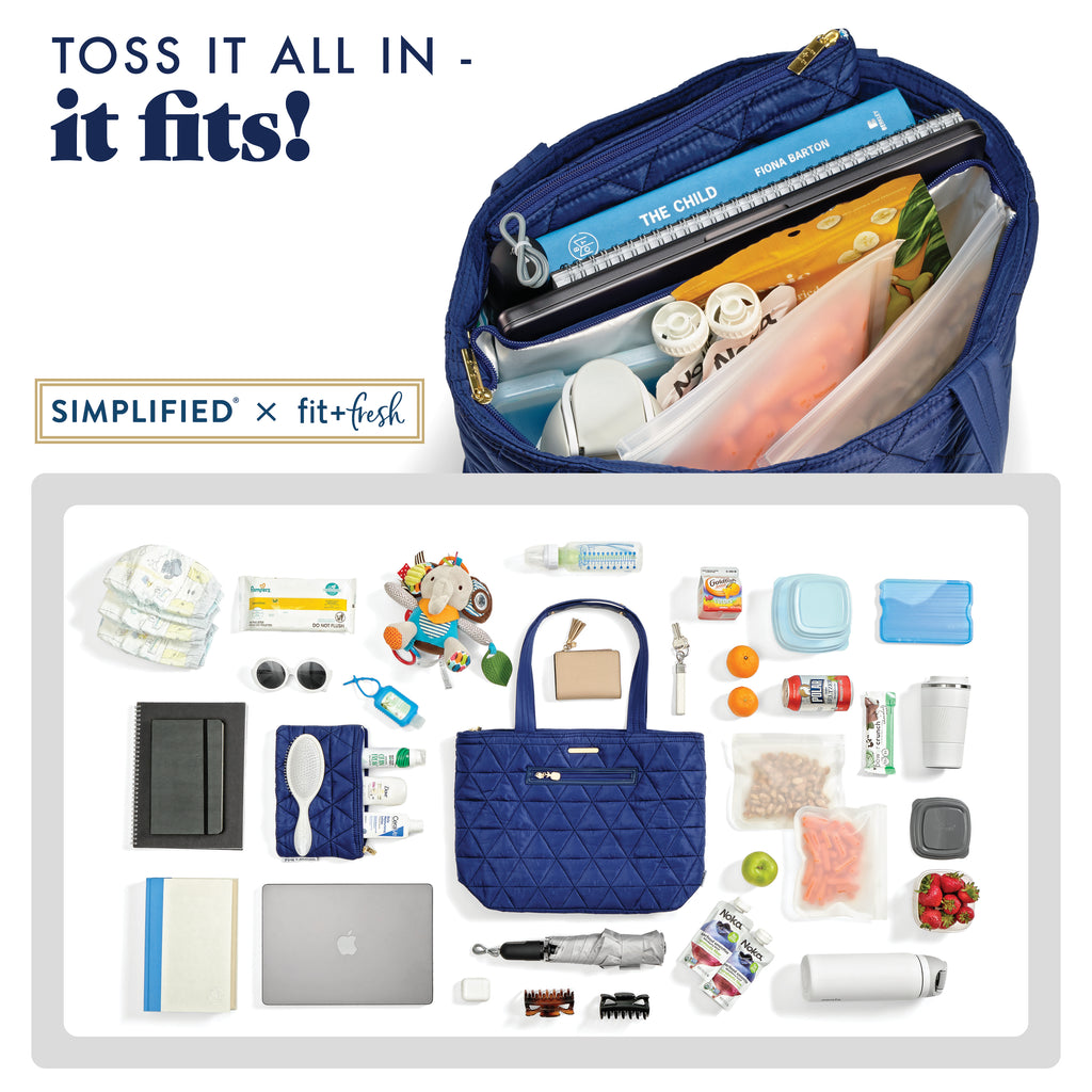 Metro Tote 2-in-1 Work Lunch Bag, Navy Simplified