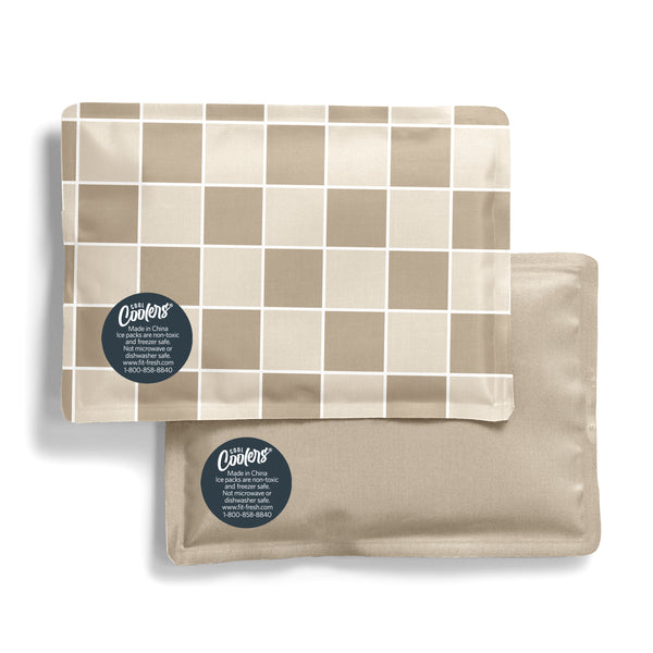 Cool Coolers Soft Ice, Taupe Checkerboard
