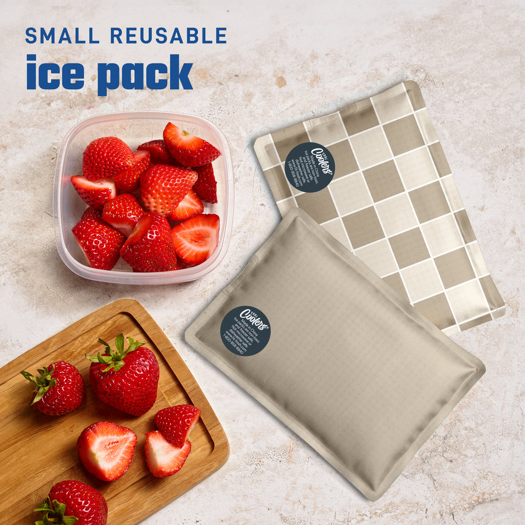 Cool Coolers Soft Ice, Taupe Checkerboard