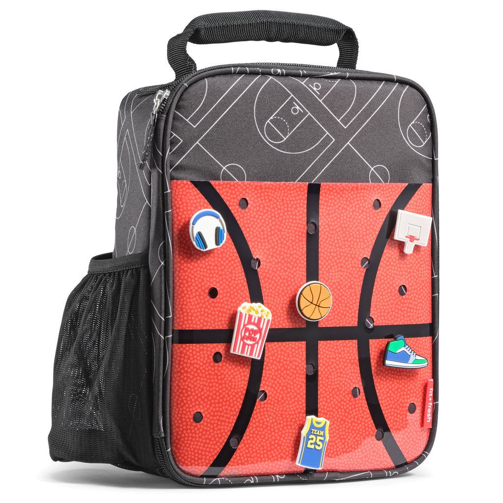 Charm Kids Lunch Bag with 6 Charms, Basketball