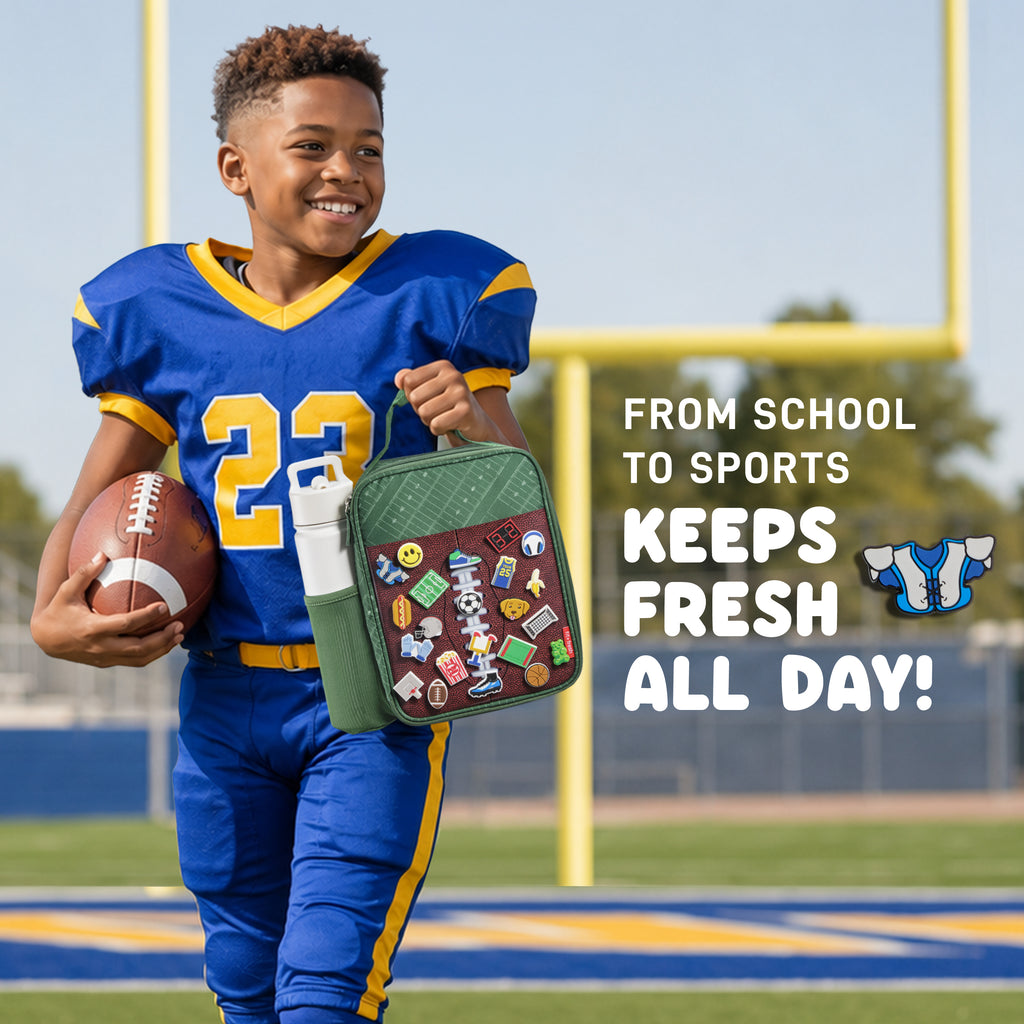 Charm Kids Lunch Bag with 6 Charms, Football