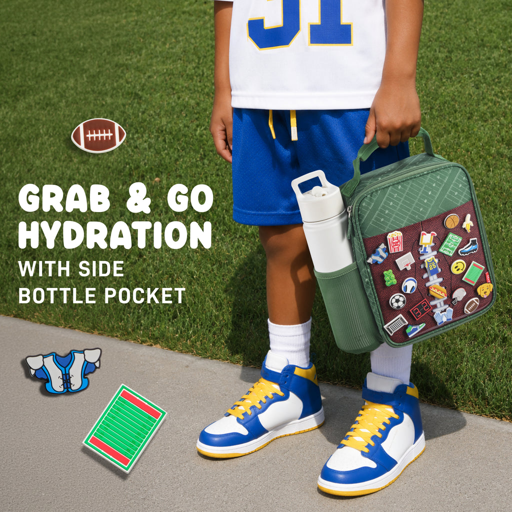 Charm Kids Lunch Bag with 6 Charms, Football