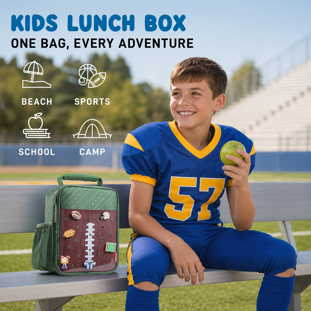 Charm Kids Lunch Bag with 6 Charms, Football