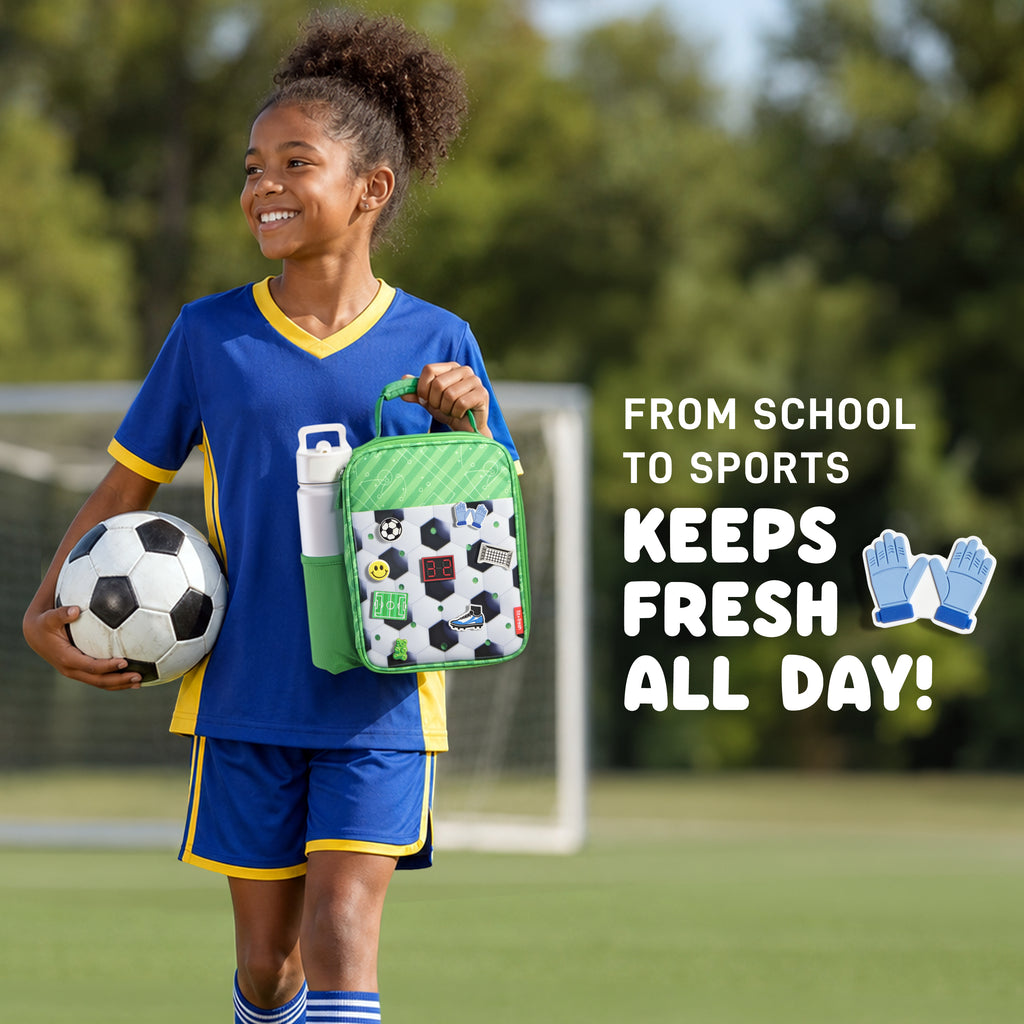 Charm Kids Lunch Bag with 6 Charms, Soccer