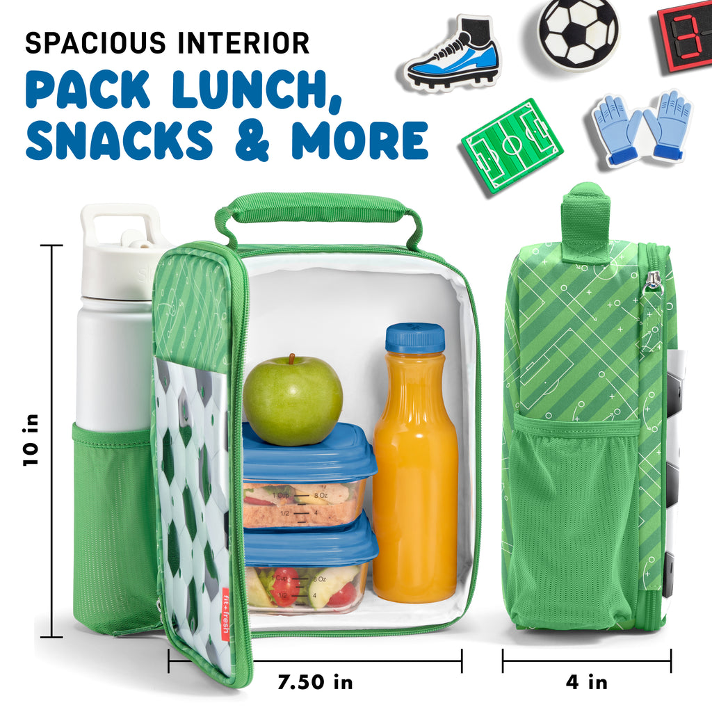 Charm Kids Lunch Bag with 6 Charms, Soccer