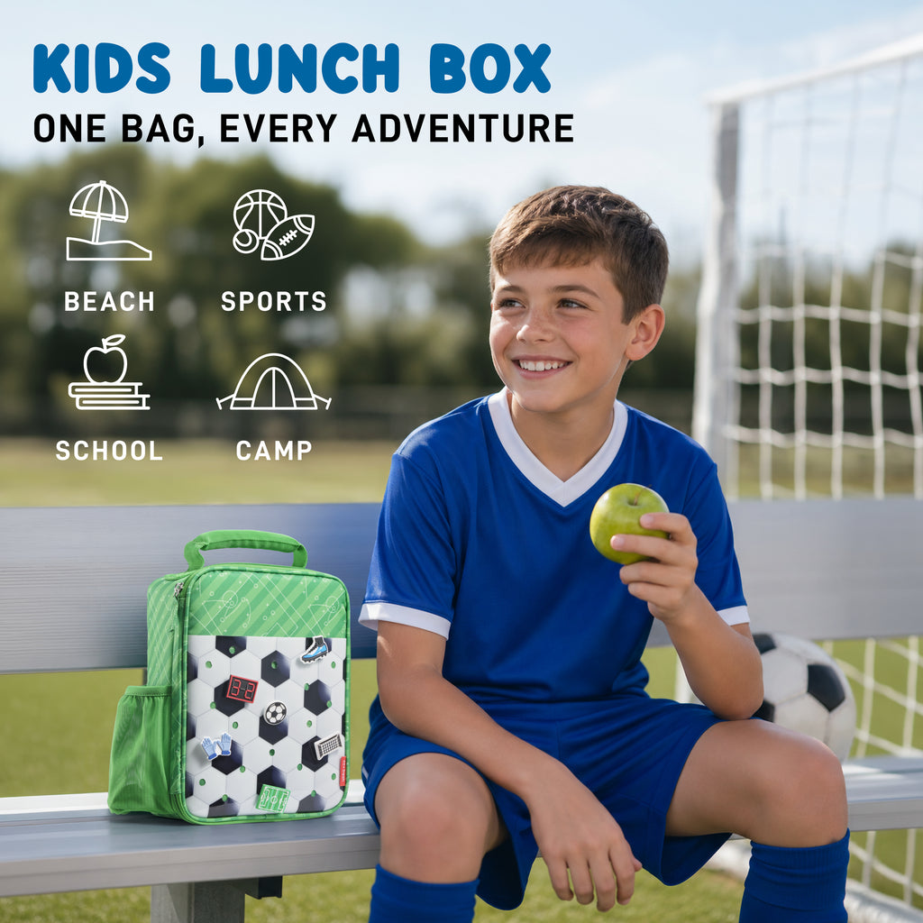 Charm Kids Lunch Bag with 6 Charms, Soccer