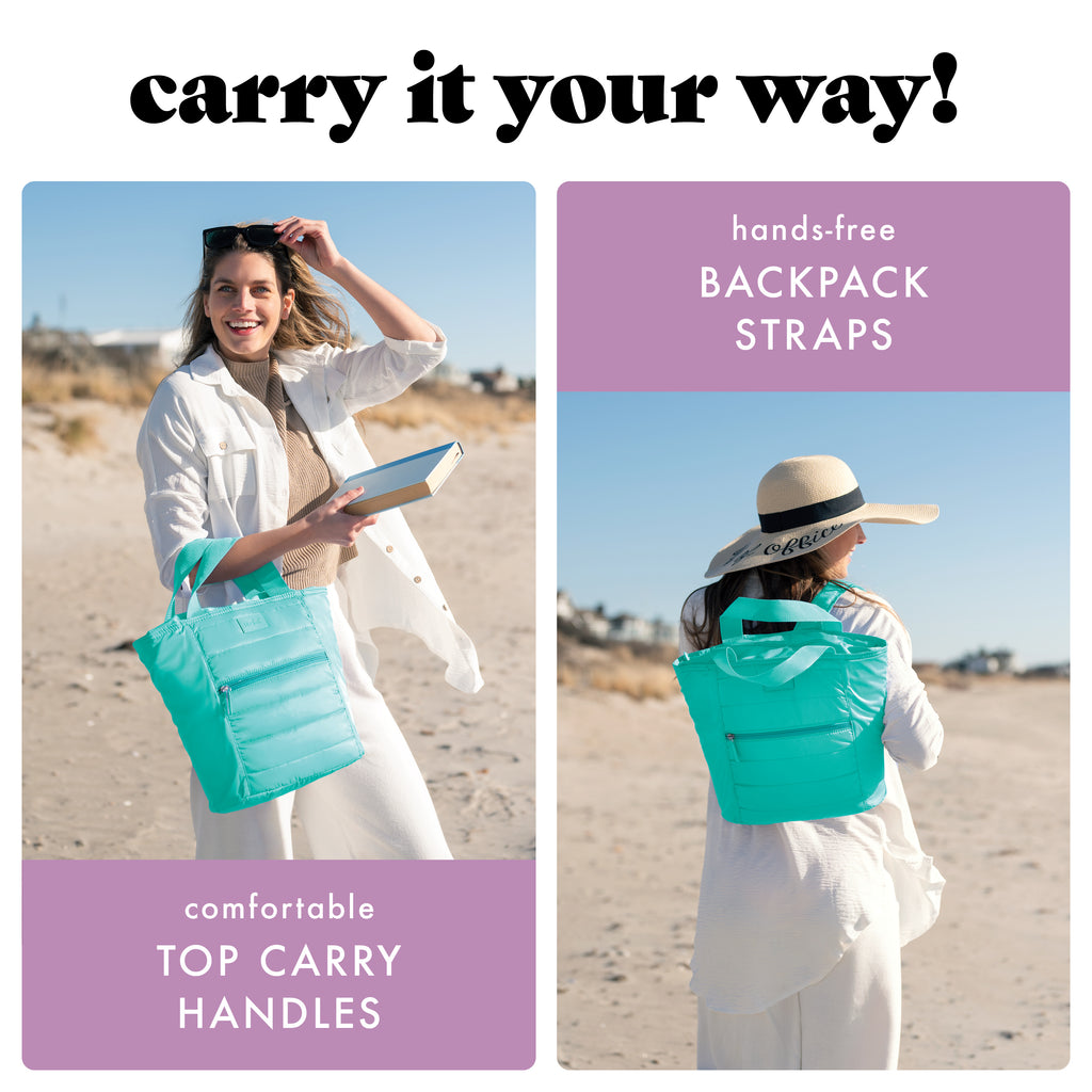 Mari 12-Can Backpack Cooler Tote, Teal