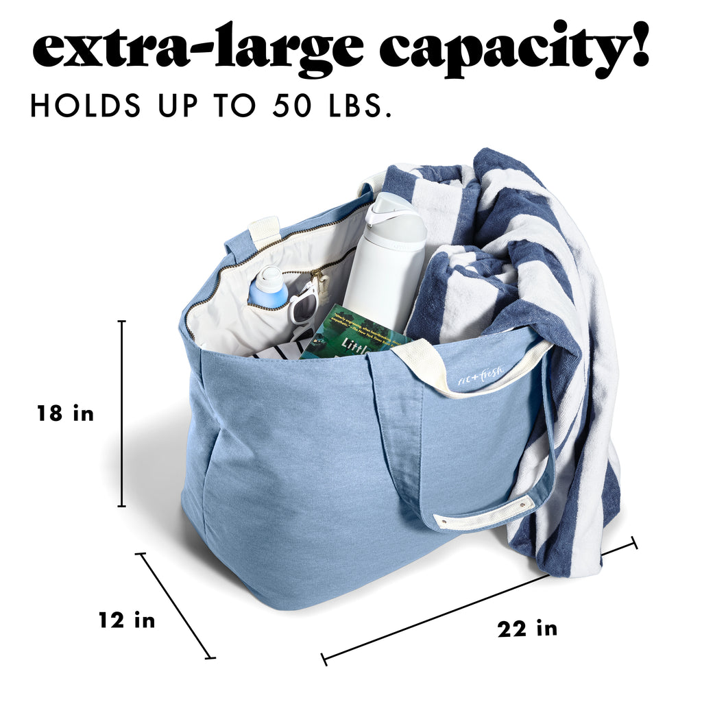 All The Things XL Travel Tote Bag, Denim