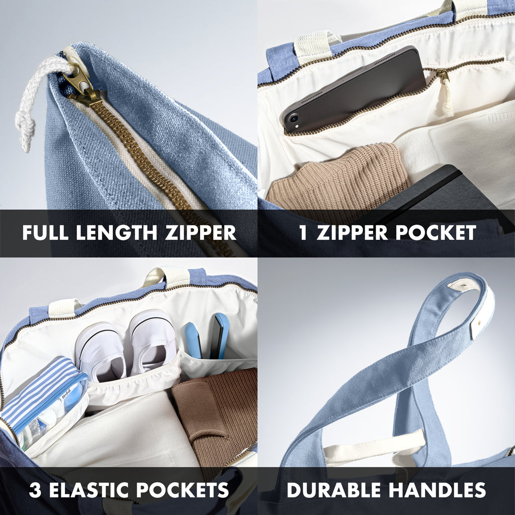 All The Things XL Travel Tote Bag, Denim