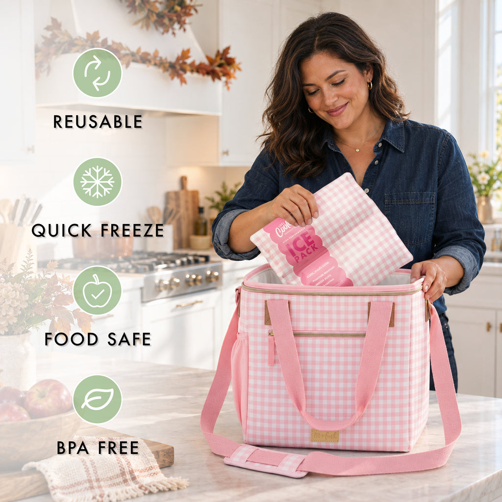 Cool Coolers XXL High Performance Cooler Ice, Pink Gingham