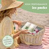 Cool Coolers XXL High Performance Cooler Ice, Pina Colada Cabana Stripe