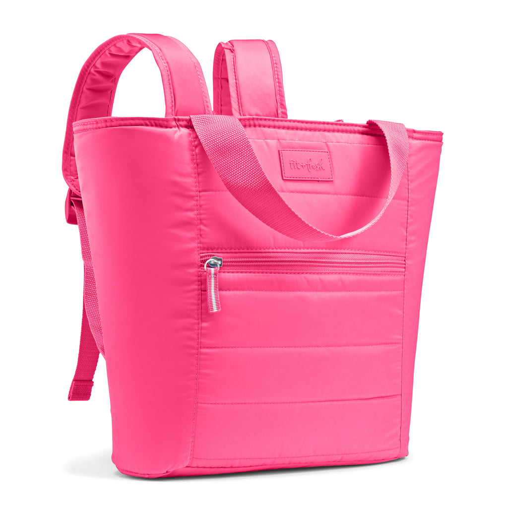 Mari 12-Can Backpack Cooler Tote, Hot Pink