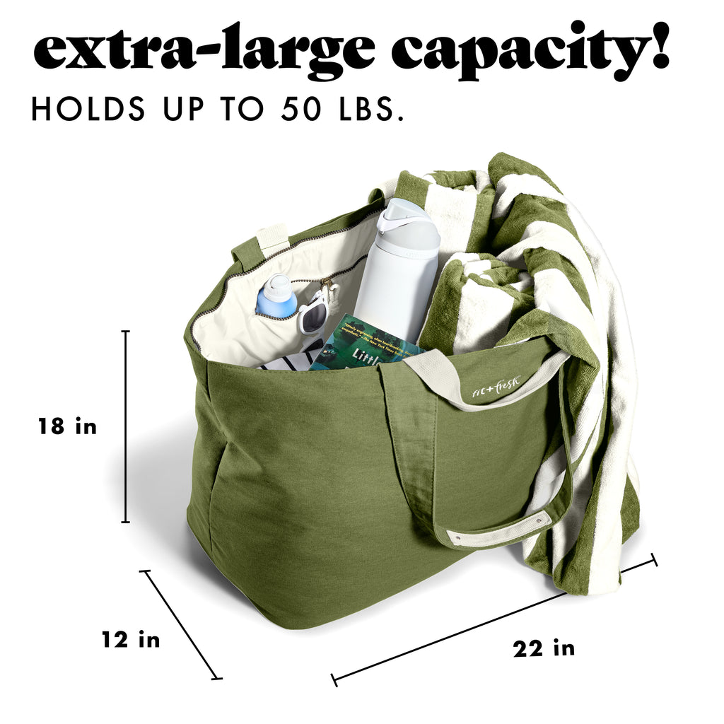 best travel tote extra bag All The Things XL Travel Tote Bag, Olive – Fit + Fresh Online Store