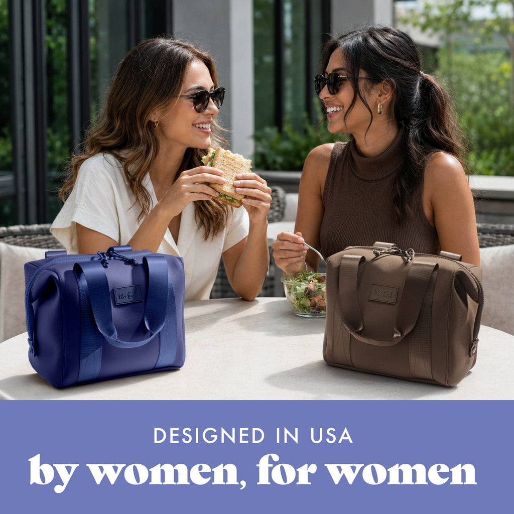 Remi Neoprene Lunch Bag with Lunch Kit, Navy
