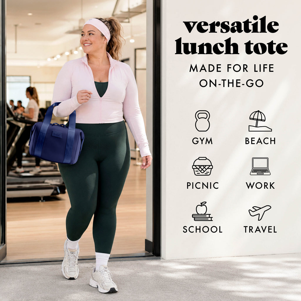 Remi Neoprene Lunch Bag with Lunch Kit, Navy